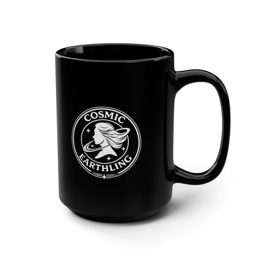 Cosmic Earthling Mug | Black Ceramic 15oz