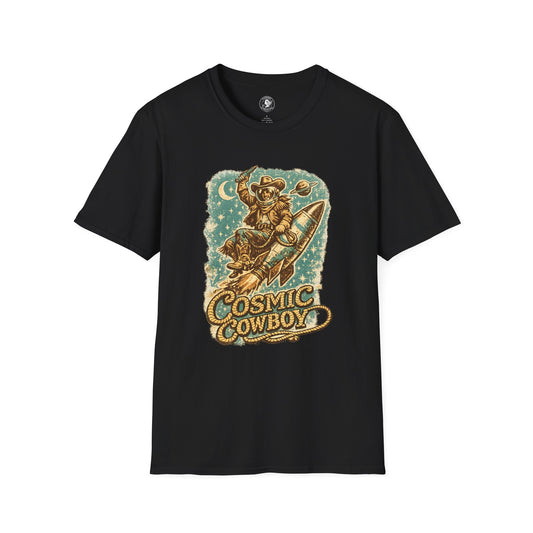 Cosmic Cowboy T-Shirt — Retro Space Western Graphic Tee