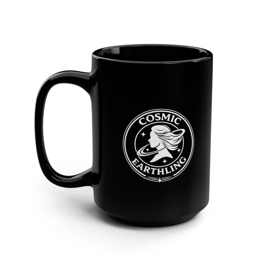 Cosmic Earthling Mug | Black Ceramic 15oz